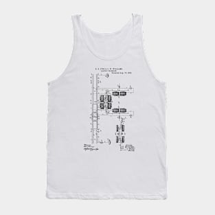 Railway Telegraph Vintage Patent Hand Drawing Tank Top